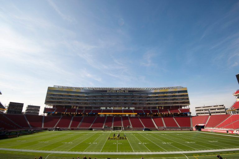 Das Levi’s Stadium in Santa Clara, Heimat der San Francisco 49ers, ist ein Spielort bei der Fußball-WM 2026.⇒GEPA