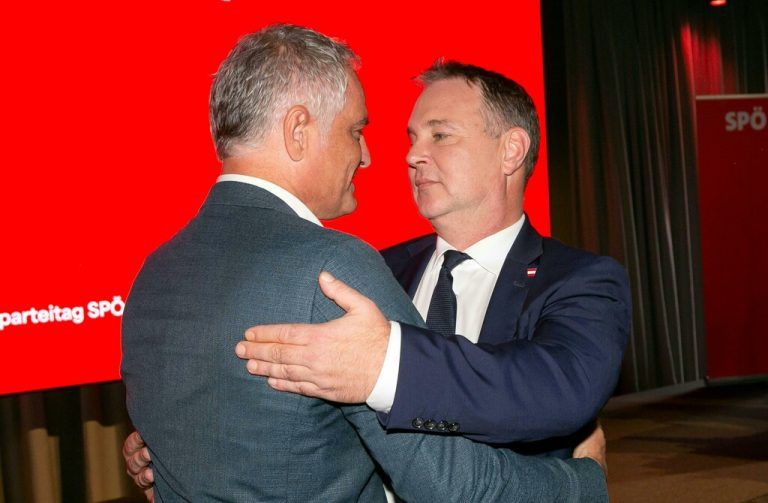 Glückwünsche von Vizekanzler Babler für Mario Leiter. ⇒APA