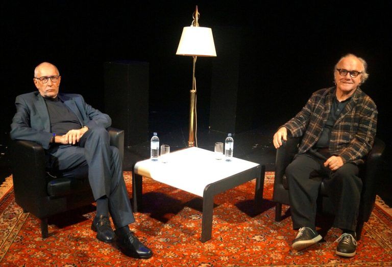 Konrad Paul Liessmann und Michael Köhlmeier im Wechselspiel von Erzählung und spontaner Interpretation.⇒ritter (7)