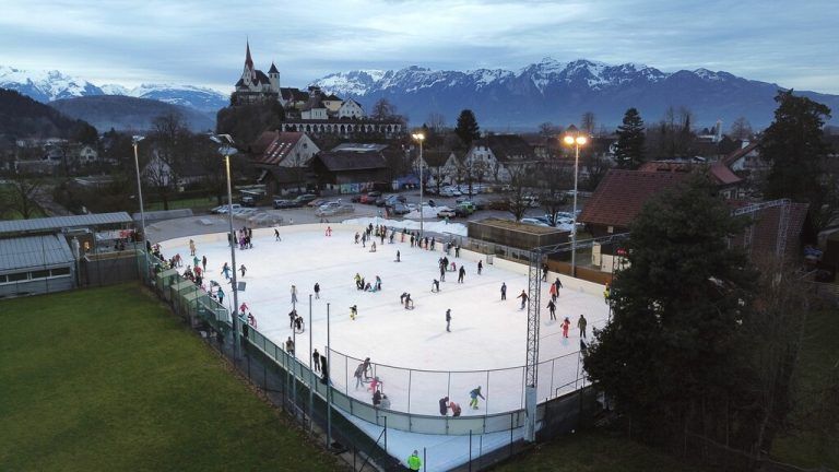 Der Eislaufplatz Rankweil von oben.⇒Bernd oswald