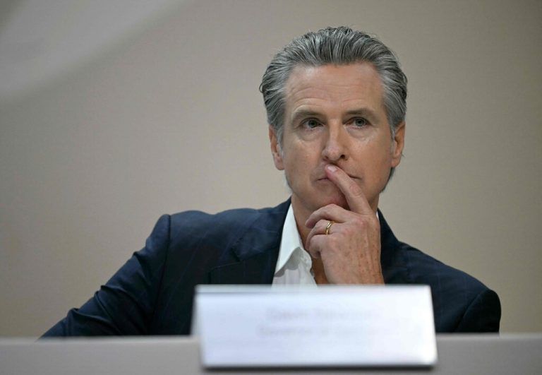 Ein Gegner: Kaliforniens Gouverneur Newsom. ⇒afp/pimentel