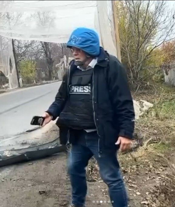 Ein Video auf dem Wehrschütz-Instagram-Account zeigt den Reporter, kurz nachdem er dem Angriff entgangen ist.⇒screenshot/instagram