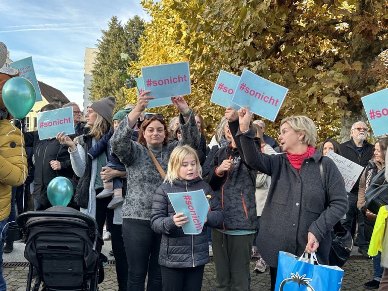 Kundgebung gegen die Spitalsreform