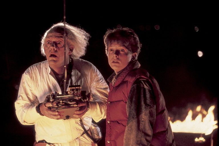 Marty und Doc Brown auf Zeitreise. ⇒UPI