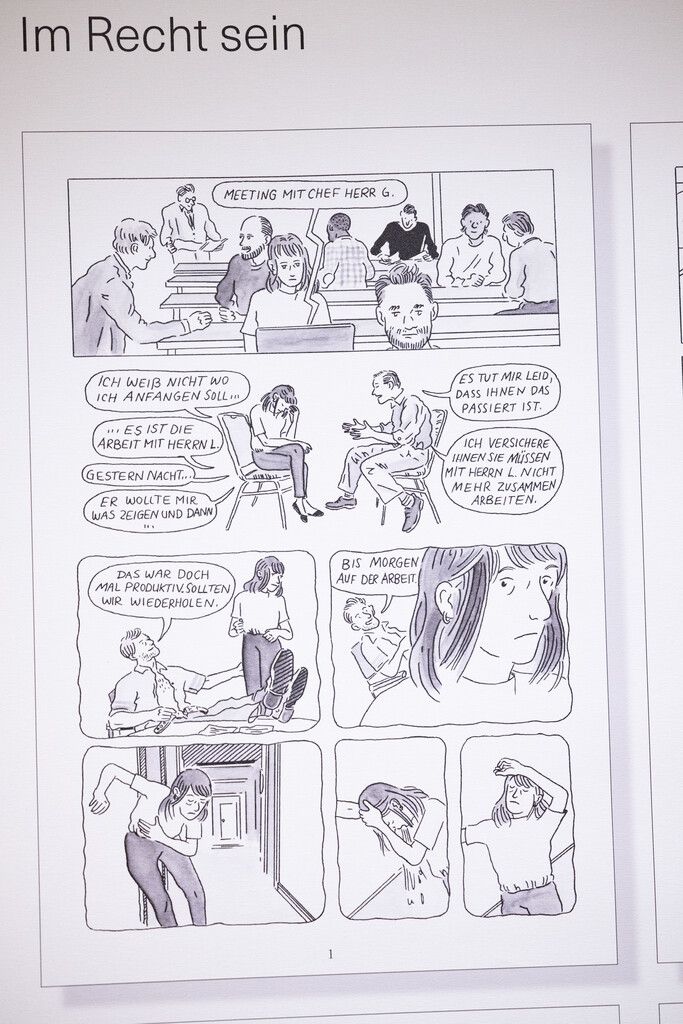 Mit Comicgeschichten wollen die Ausstellungsmacher auf das Thema der Diskriminierung niederschwellig hinweisen und Wege zur Gleichbehandlung aufzeigen.⇒serra