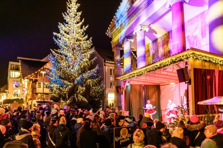 Der Dornbirner Christkindlemarkt hat noch bis 23. Dezember seine Pforten geöffnet. ⇒matthias Rhomberg/Dornbirn Tourismus