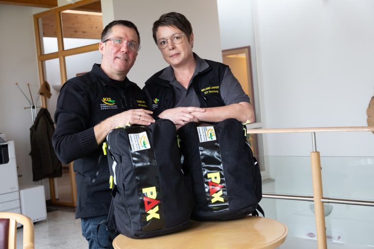 Ehrenamtlich im Einsatz: Thomas und Melanie Lampert. ⇒Hartinger