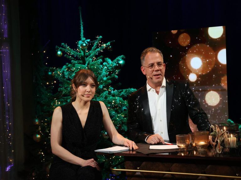 Moderatorenduo Katharina Batlogg und David Breznik.⇒Arno Meusburger