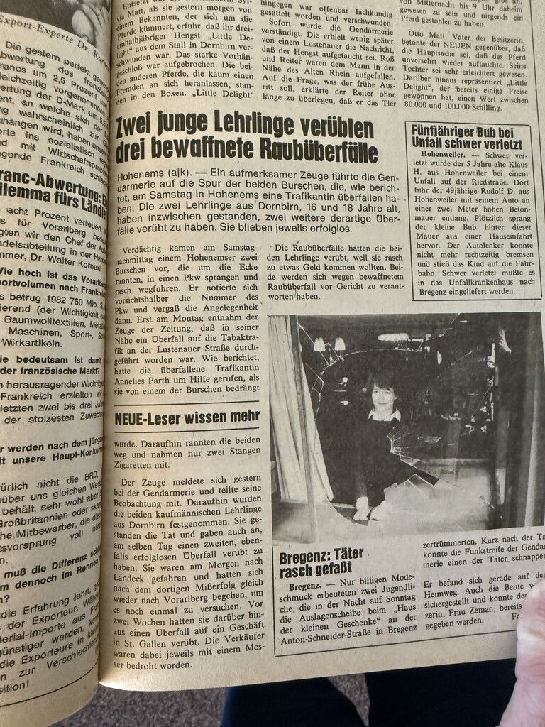 NEUE-Bericht vom März 1983. ⇒Archiv