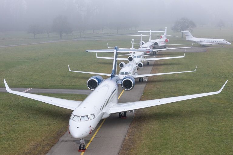 Der Nebel beeinträchtigte den WEF-Flugbetrieb in Altenrhein.⇒Tino Dietsche, People‘s Air Group