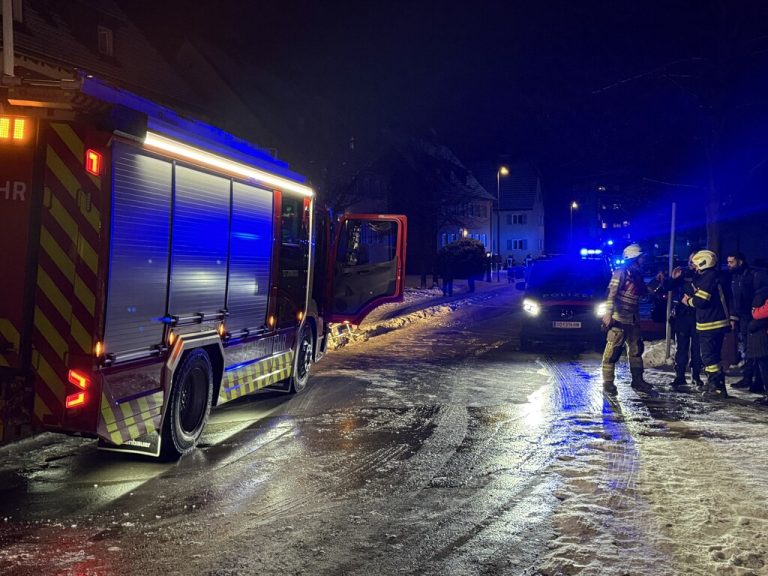 Die Feuerwehr Dornbirn stand mit neun Fahrzeugen im Einsatz.⇒vlach