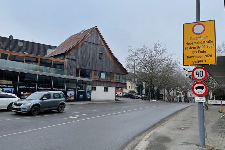 Die Straße wird ab Anfang Februar gesperrt.Stadt Dornbirn