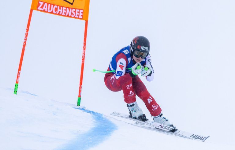 Nussbaumer wurde beim Super G in St. Anton Dritte.⇒Gepa