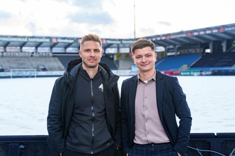 SCRA-Sportdirektor Philipp Netzer (l.) und sein neuer Cheftrainer Ognjen Zarić (r.).⇒Stiplovsek