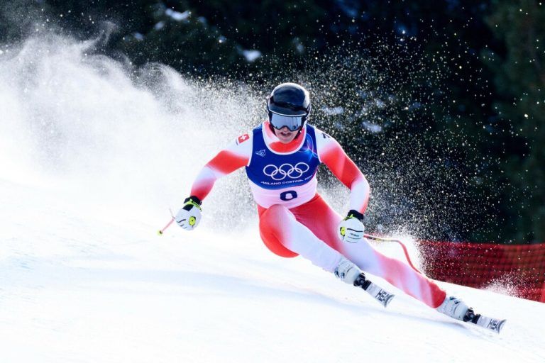 Franjo von Allmen auf dem Weg zu Gold. ⇒AFP