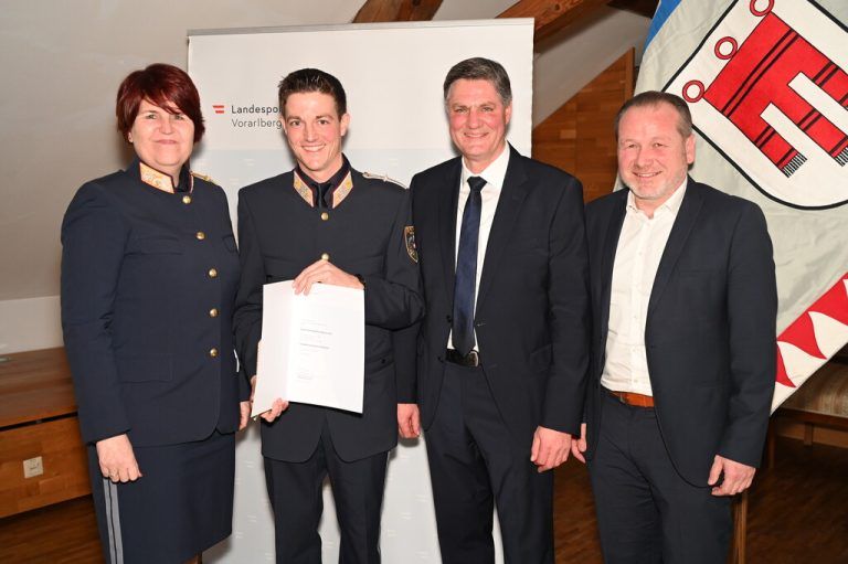 Ute Bachmann, Marvin Lins, Daniel Allgäuer und Harald Witwer (v.l.).⇒Lpd