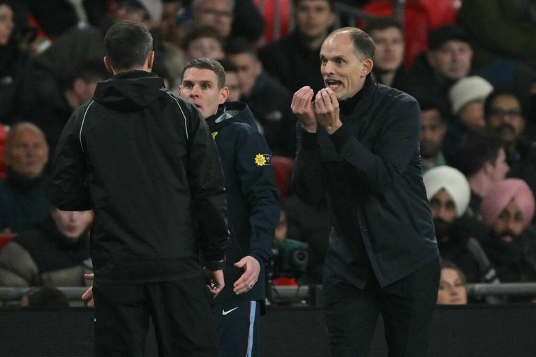 Englands Tuchel war nicht einverstanden mit der Spielleitung. ⇒AFP