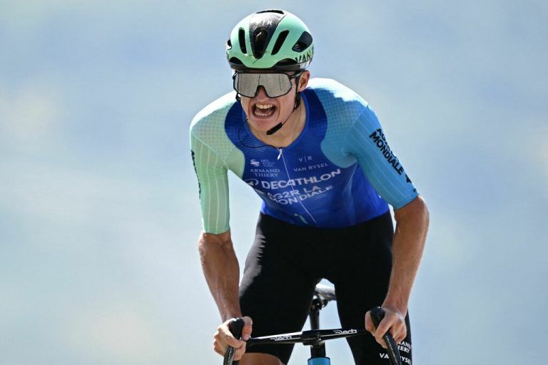 Felix Gall rutschte vor dem heutigen Schlusstag der Katalonien-Rundfahrt auf den sechsten Gesamtrang zurück. ⇒AFP