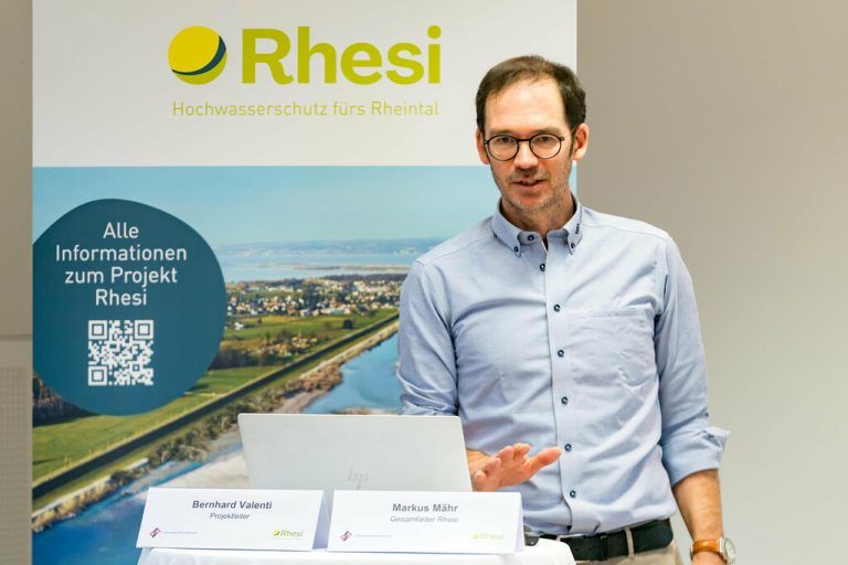 Gesamtprojektleiter Markus Mähr bei der Präsentation des Projektes.⇒stiplovsek