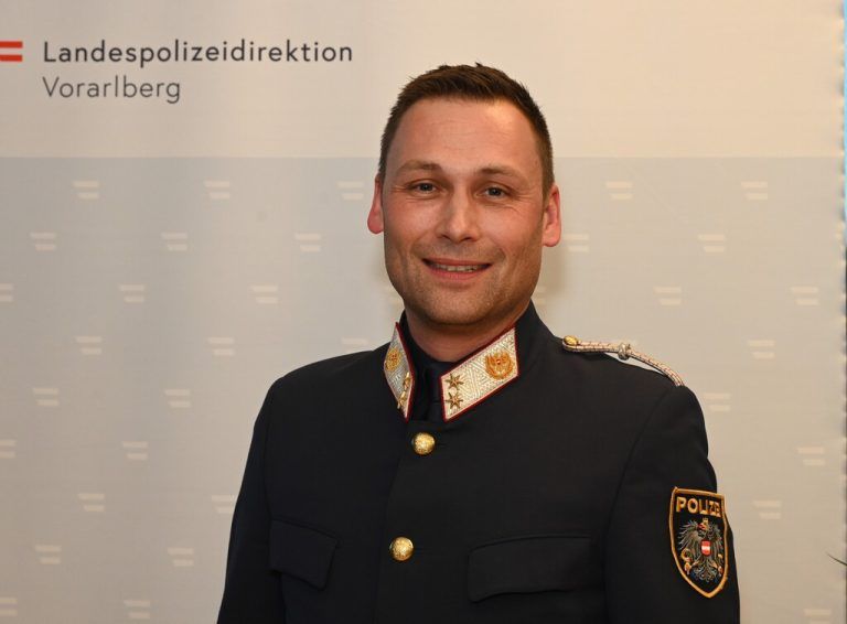 Kontrollinspektor Markus Berchtold ist Kommandant der PI Frastanz. ⇒LPD/Robert Novak