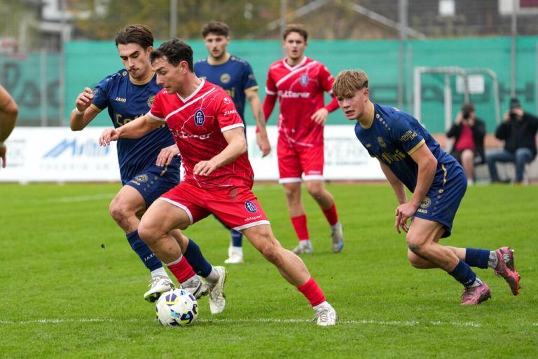 Der VfB Hohenems, hier im Spiel gegen den FC Lustenau, ist morgen bei den Altach Juniors Favorit.⇒Stiplovsek