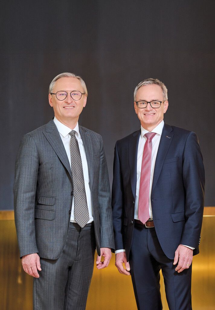 Die Volksbank Vorarlberg Vorstände Gerhard Hamel, Dir. Dr. Helmut Winkler. ⇒Volksbank Vorarlberg