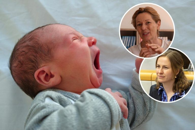 Hilfe für ein Neugeborenes suchen Martina Rüscher und Christina Hörburger. Hartinger, Shourot