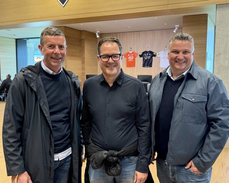 Sichtlich gut gelaunt: Alexander Lau, Martin Jäger und Joachim Singer (v.l.).