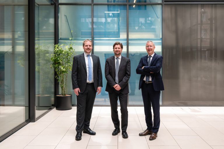 (v.l.n.r.) Philipp Hämmerle, Michel Haller (Vorstandsvorsitzender), Stephan Sausgruber. ⇒Nussbaumer Photography