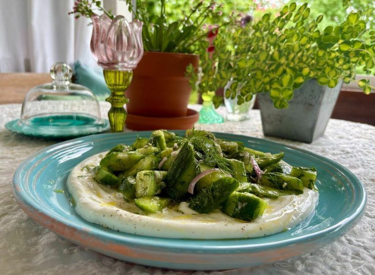 Ein wundervoll frischer Gurkensalat, der perfekt zu Fleisch, Fisch oder Gemüse passt. ⇒Ulrike Siegl-Hagen