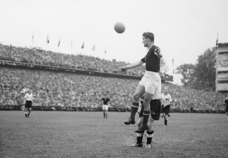 Sándor Kocsis wurde bei der WM 1954 Torschützenkönig, den WM-Titel verpasste er. ⇒Archiv Schwald