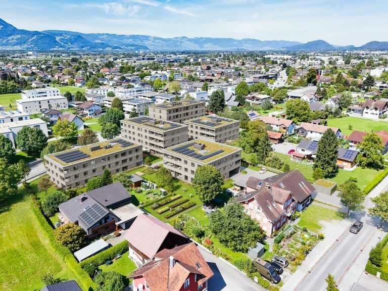 So soll der gemeinützige Komplex aus fünf Gebäuden einmal aussehen. ⇒Alpenländische