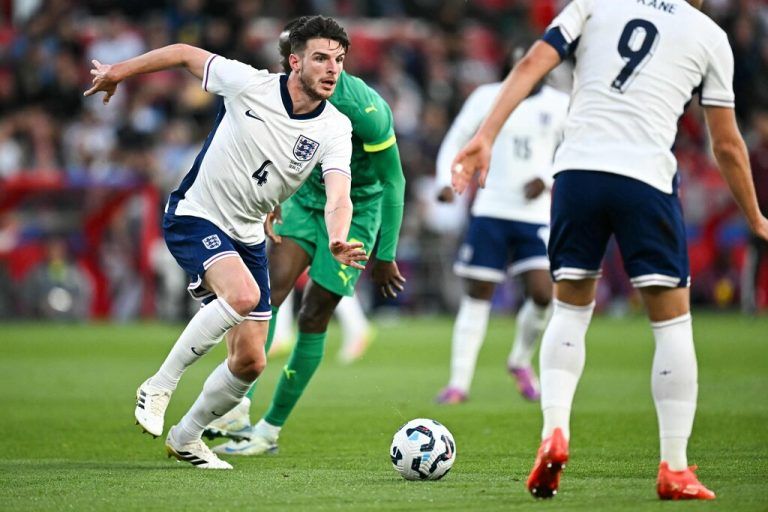 Englands Defensivstratege Declan Rice. ⇒AFP (3)