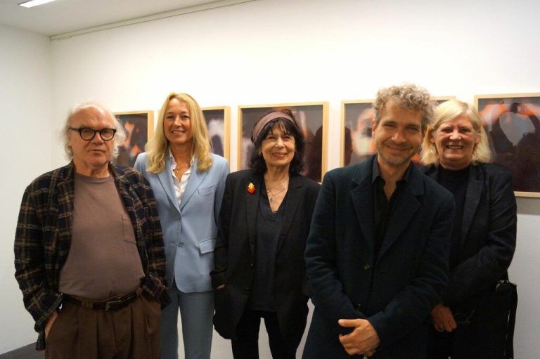 Michael Köhlmeier, Kulturamtsleiterin Judith Reichart, Monika Helfer, Künstler Lorenz Helfer und Galeristin Andrea Mießgang-Romagna.Yasmin Ritter (7)
